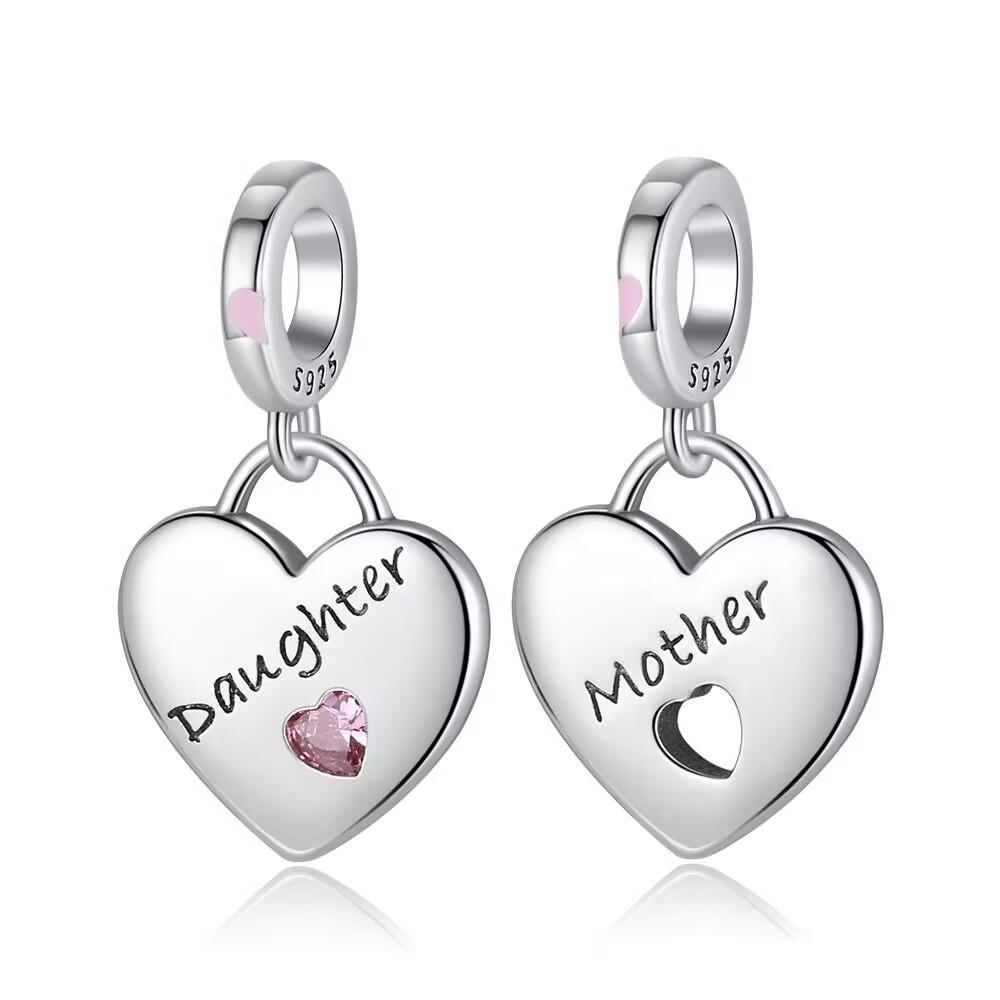 Copper Love Family Series Family Tree Mom Daughter Charms Fit Original Bracelet Bead Trinket Diy Women Jewelry Gift