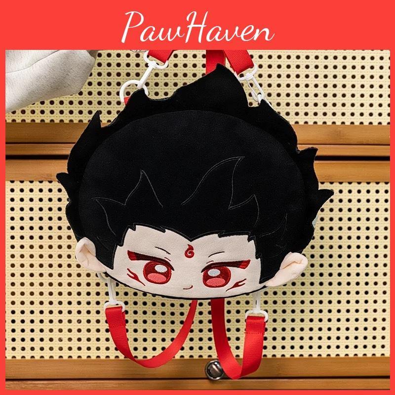 Nezha Cartoon Backpack Anime Bag With Adjustable Shoulder Strap Zipper Design