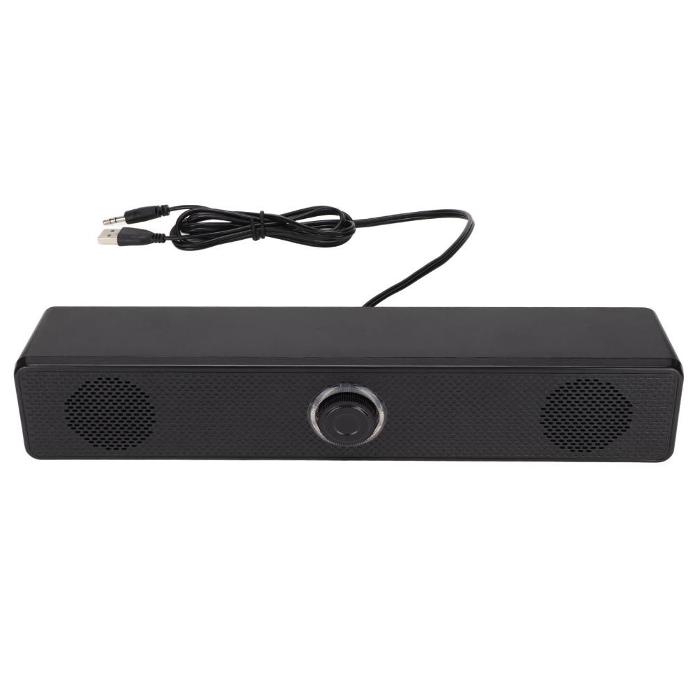 USB Powered Computer Speaker with Volume Control Wired Connection Double Horns  Laptop Use