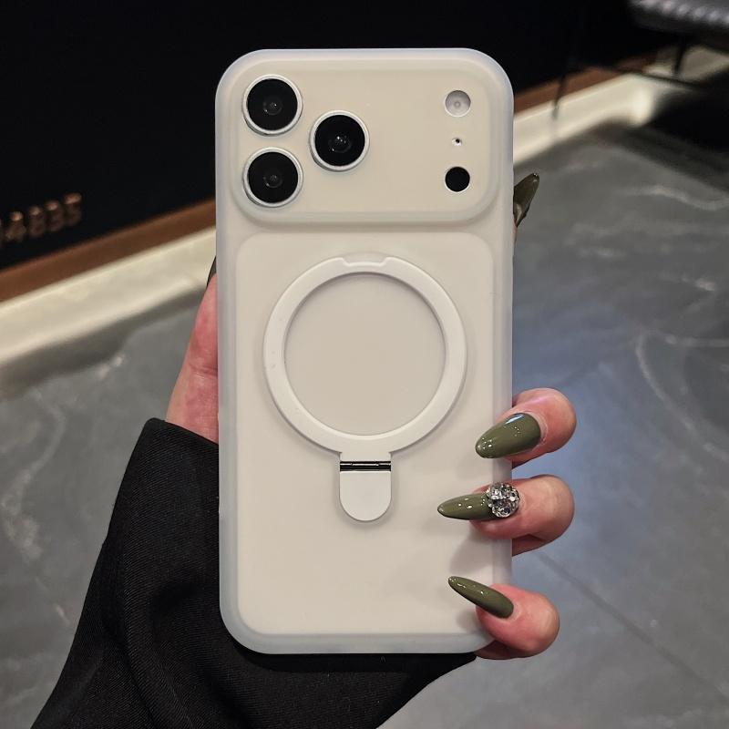 

Candy Frosted Jelly For Magsafe Bracket Case for iPhone 17 16 15 Pro Max Wireless Charging Bright Color-blocking Armor Cover iPhone 15