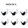 Creative White and Black Glossy Ceramic Birds Figurines Home Decorations Accessories Party (Pack of 6, Black & White)