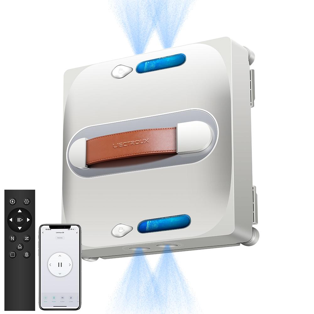 Liectroux S11 Robot Window Vacuum Cleanerr 4-Way Spray,Laser Sensor,Auto Glass Wet Mop,Home Floor Window Cleaning Robot