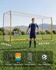 Soccer Goal 3.6 x 1.8 m Soccer Net for Backyard Collapsible Base Yellow, Portable & Quick Setup, with Metal Base, Carry Bag, Ground Stakes, for Youth