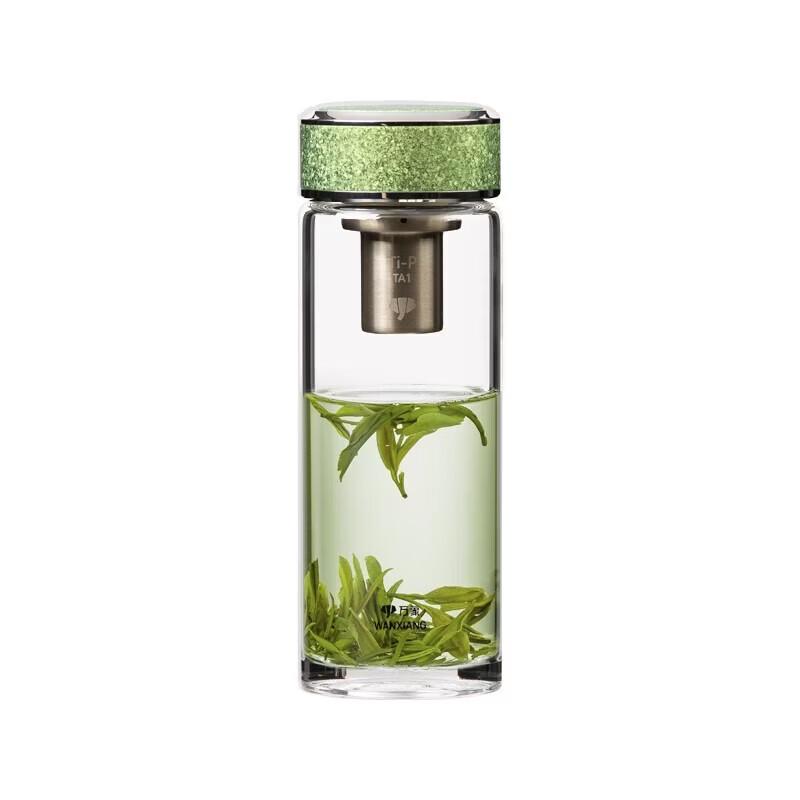 WANXIANG Titanium Silver Antibacterial Single-Layer Glass Cup