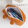 Cute Cartoon Plush Bear Pencil Case Multifunction Creative Large Capacity Plush Pen Bag Supplies School Stationery Storage Bag