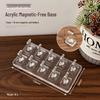 Transparent Acrylic Cat Eye Nail Plate Holder for Manicure