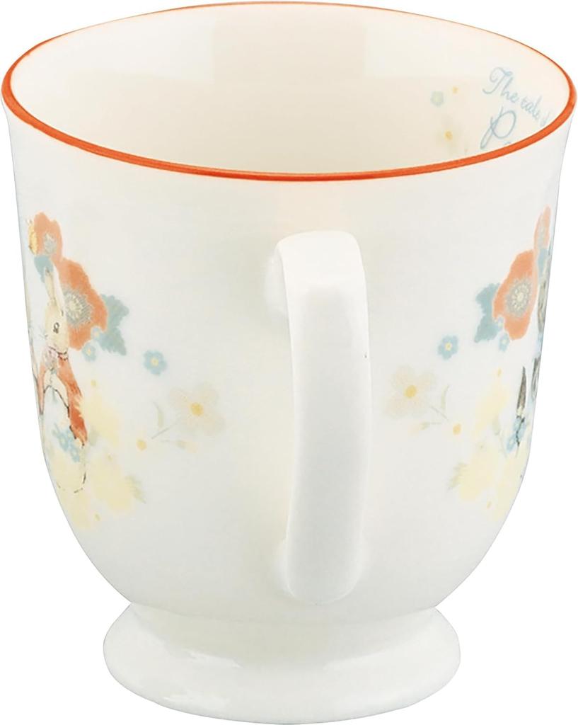 Yamaka Shoten Peter Rabbit Coffee 10x10cm Shabby Chic Flower Sisters Mug, 340ml, Approx. Diameter, Design, White, PR652-11