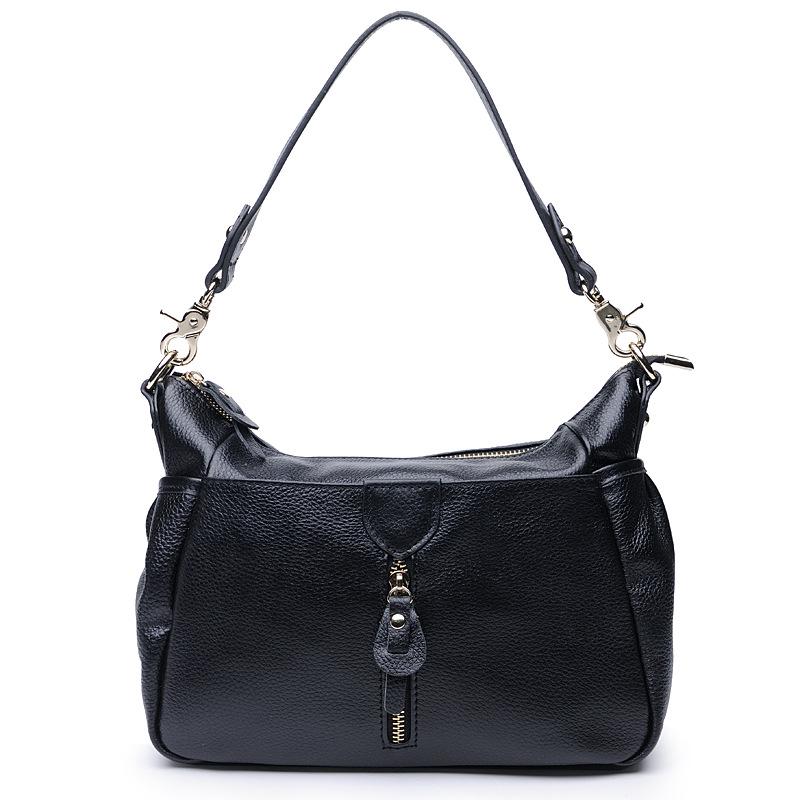 

2025 Новая европейская и американская стильная сумка-пельмень из натуральной кожи через плечо и кроссбоди чёрный