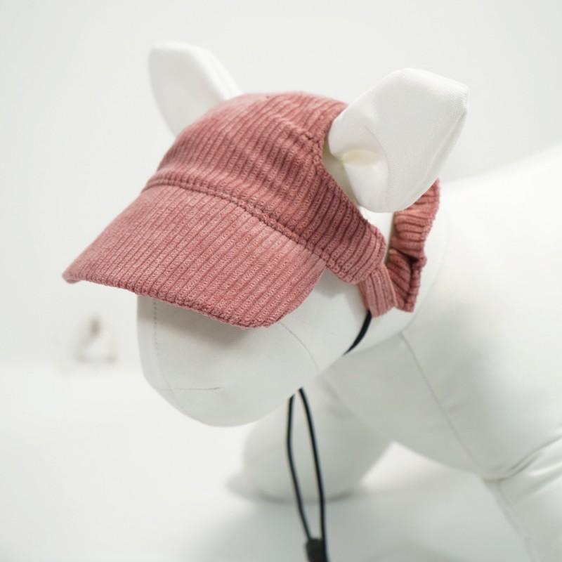 Pet Human Matching Corduroy Baseball Cap Dogs Cats With Ear Holes UV Protection Casual Outdoor Hat