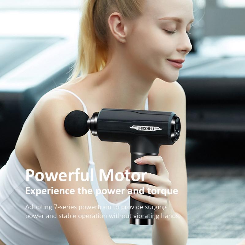 Professional Grade Muscle Massage Gun Deep Tissue Impact Athlete Relaxation Electric Back Massager Lactic Acid Breakdown Soreness Relief Fascia
