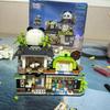 Loz Bear Coffee Foldable Chinese Style Street View Building Blocks Mini Assembly Bricks Set Diy Toy For Girls Birthday Gift