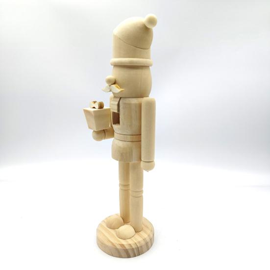 Unbemalte Weihnachts-Nussknacker-Figur DIY Leere Nussknacker-Soldatenfigur Unfertige Holz-Nussknacker-Figur für Weihnachtsdekoration Bastelprojekt