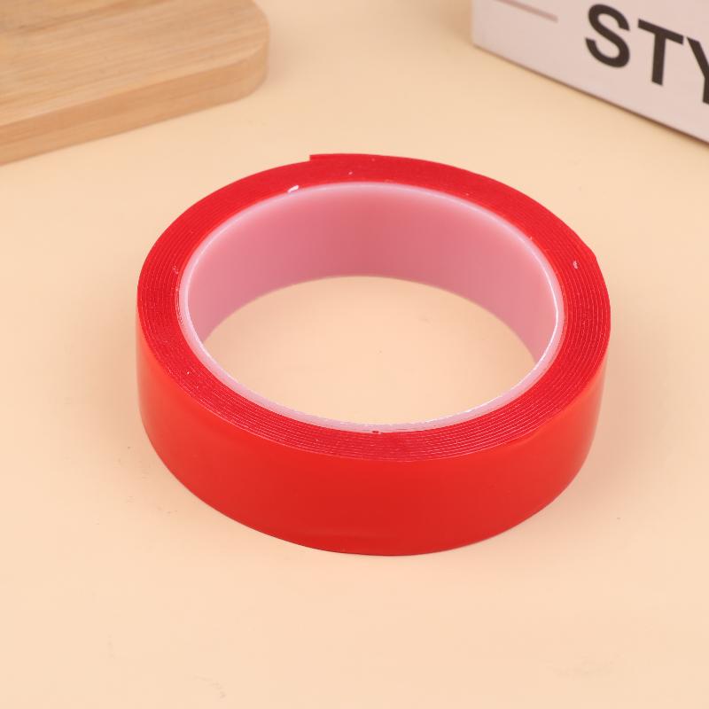 3Meter 10/20/30Mm Width Transparent Tape Double Sided Tape Nano Tape Washable Adhesive Nano Traceless Sticker Glue Red