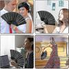 Handheld Folding Fan, 6-pack Chinese Hand Fan, Oriental Cloth Fan, Cloth Fan, Folding Fan, Handheld Folding Fan for Wedding, Dance, Party, Gift