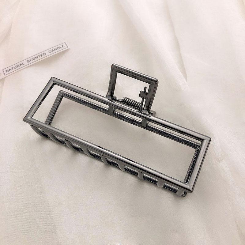 New Women Elegant Gold Silver Hair Clip Hollow Geometric Metal Hair Claw Headband Crab Hair Clips Fashion Hair Accessories