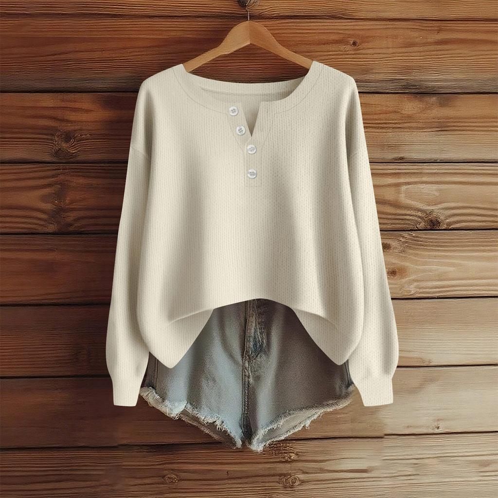 Women's Fashion Long Sleeve Christmas Snowflake Print Top Elegant Casual Top