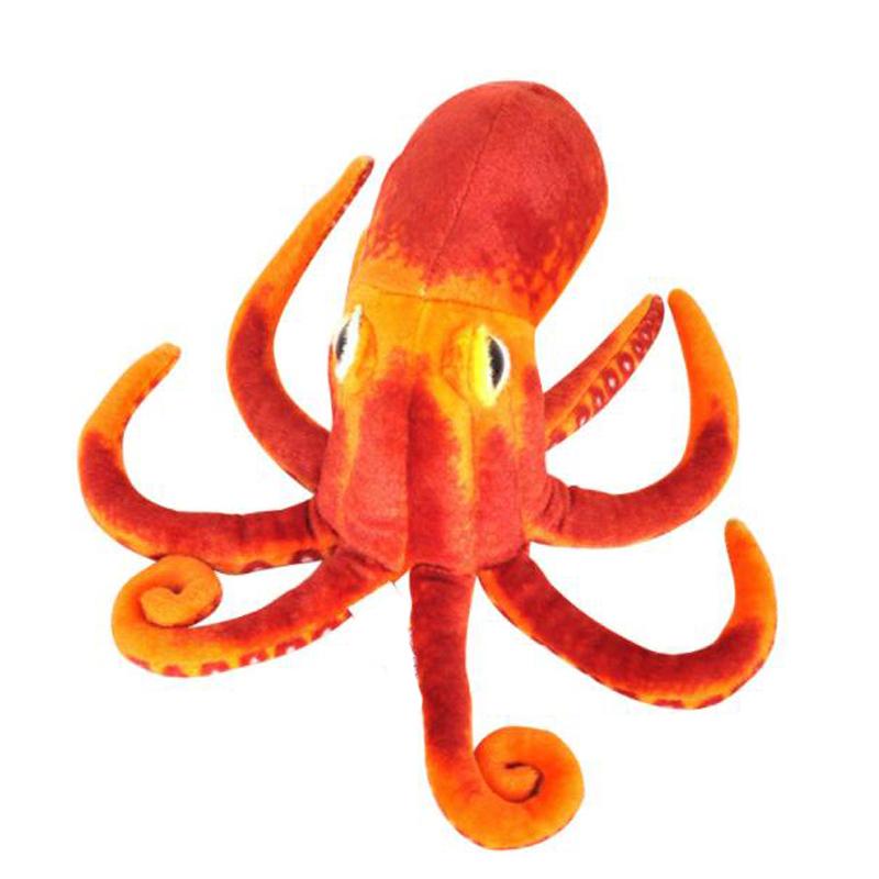 Simulation Orange Oktopus Baby Kinder Kinder Stofftier Plüschtier Für Geburtstagsgeschenk Meerestiere