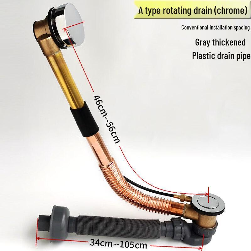 Комплект слива для ванны TLXT с медной трубой