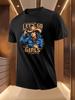 Black Graphic - Bold Western Cowgirl Design with Blue-Haired Cowboy Girl - Lightweight Breathable Polyester Shirt for Country Music Festivals T-shirt