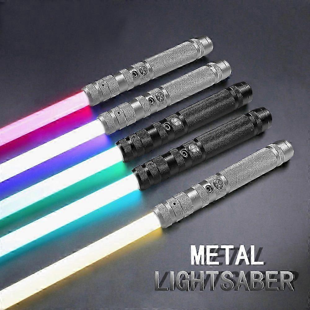 Light saber Heavy Dueling Laser Sword Metal Handle Swing Combat FOC Cosplay Gift Kids Luminous Toys laser Sword
