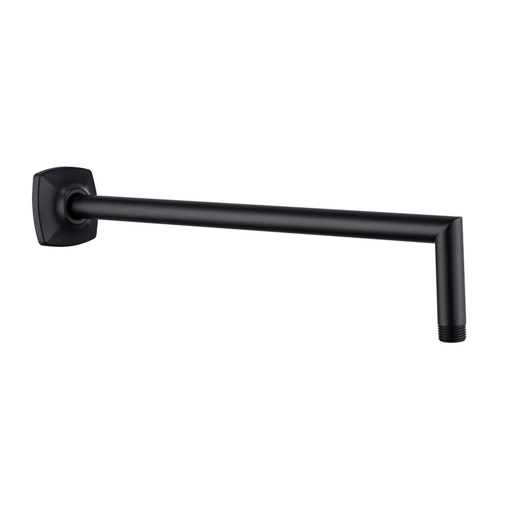 

Stainless Steel Shower Head Extension Arm Wall Mounted Rainfall Extend Pipe Tube Shower Holder Base Black Bathroom Accessories. матовий чорний колір