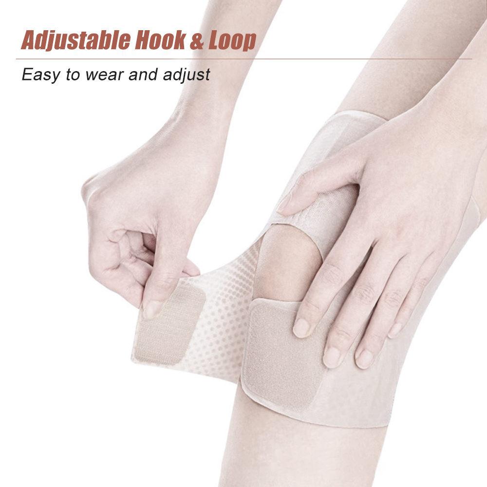 1 Stück Kniebandage mit Seitenstabilisator, Kompressions-Kniebandage für Männer Frauen, Knie-Stützbandage zur Linderung von Knieschmerzen