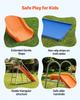 Water Slide, 165 Cm Outdoor Waterslide for Kids, Free Standing Pool Wave Slide with Ground Tarp, Built In Adjustable Sprinkler, Metal Plastic