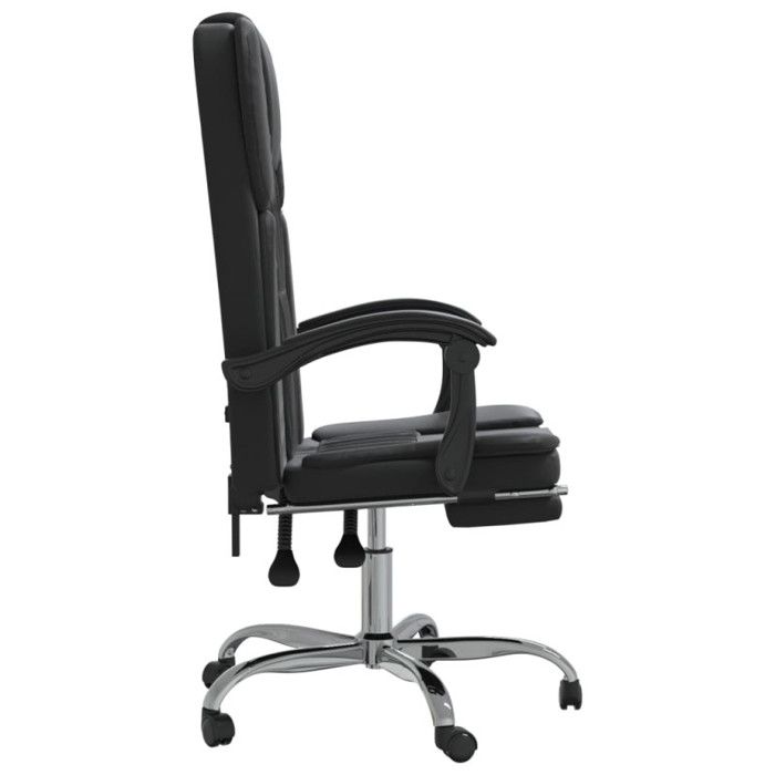 VidaXL Fauteuil Inclinable de Bureau Siège Inclinable Chaise d'Ordinateur Dossier et Repose-pied Réglables Meuble de Bureau 349619