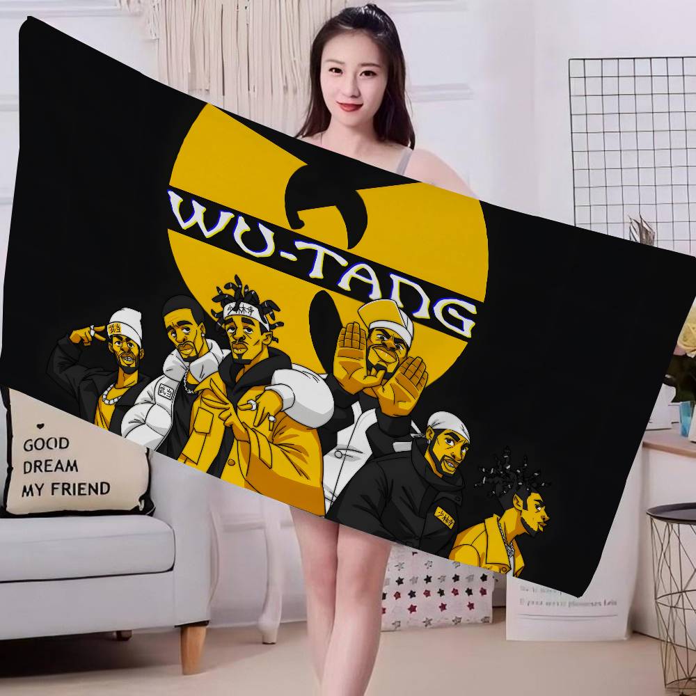 WU-T--TANG CLAN Band Anime Beach Swimming Towel Soft Absorbent Washcloth Children's Gifts for Kids Travel Camping Gym