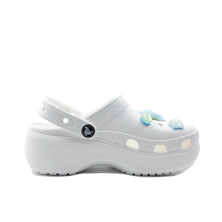 Crocs Classic Platform Clog EVA Star Entertainment Beach Travel Versatile Fashion Trend Hole Shoes Unisex White