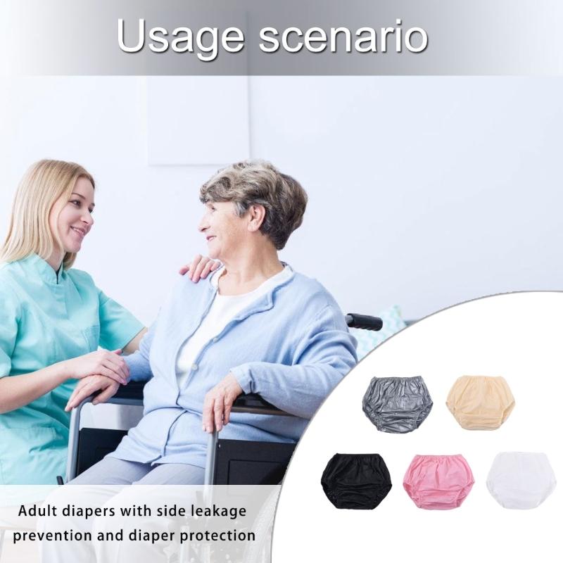 Adult Washable Adult Incontinence Protective Briefs Reusable Water Resistant Underwear Discreets Day Night Use Pack of 2