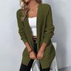 Casual Minimalist Cardigan Knit Outerwear For Women