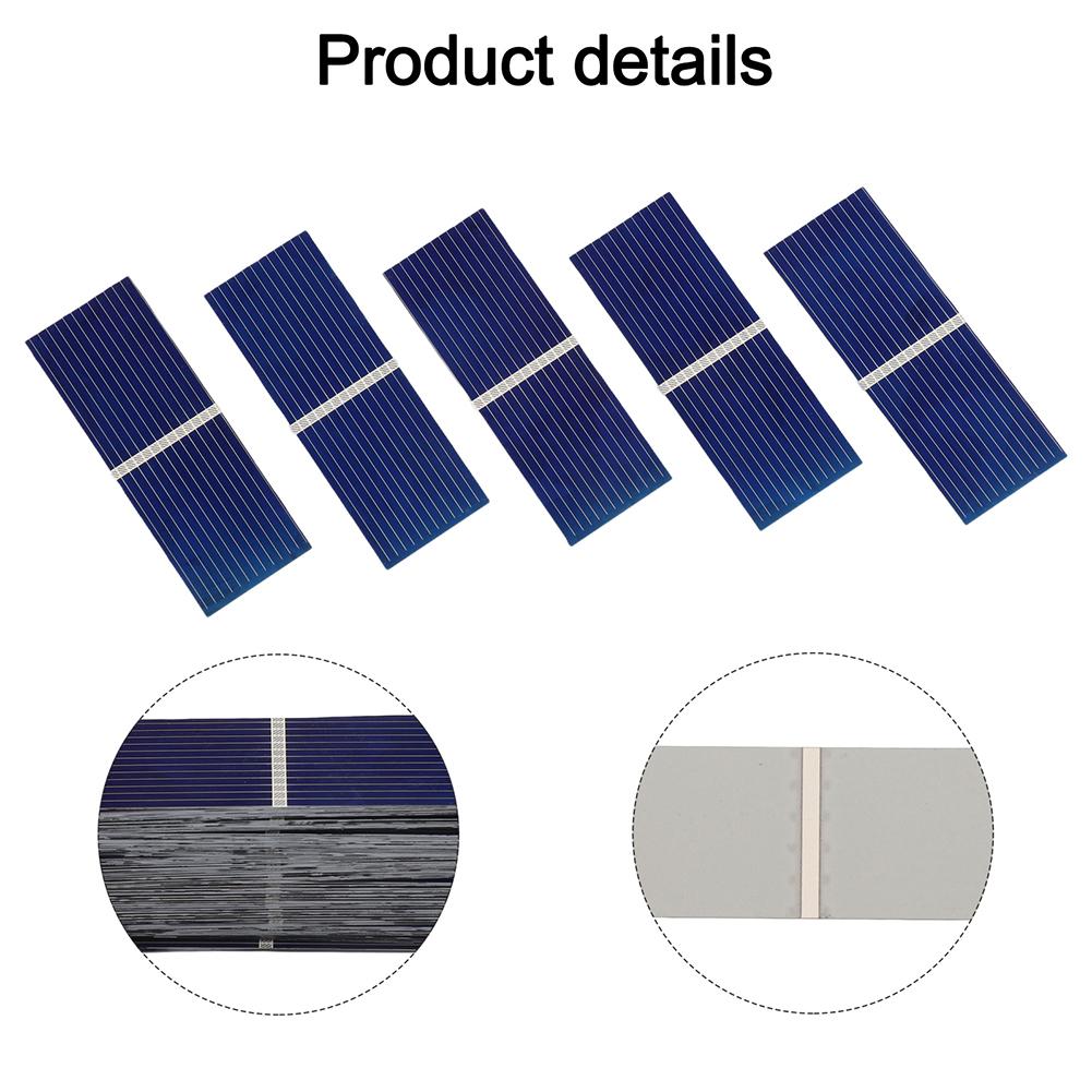 100PCS 0.5V Mini Solar Cells For Solar Panels 39mmx19mm Polycrystalline Silicone Cells For Solar-powered Models Toys Displays
