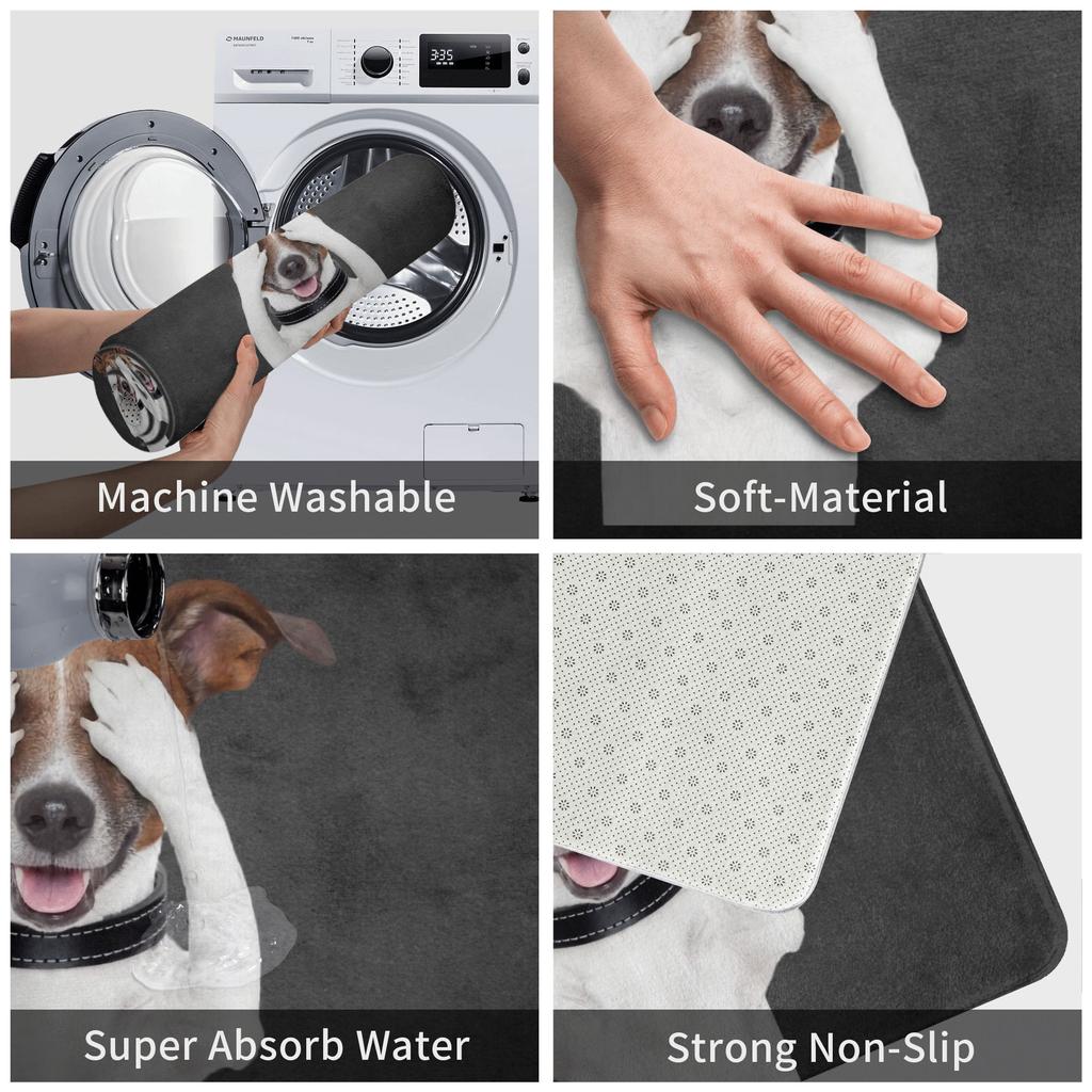 Funny Jack Russell Terrier Doormat Non-Slip Entrance Kitchen Bath Door Floor Mat Dog Lover Bedroom Balcony Carpet Rug