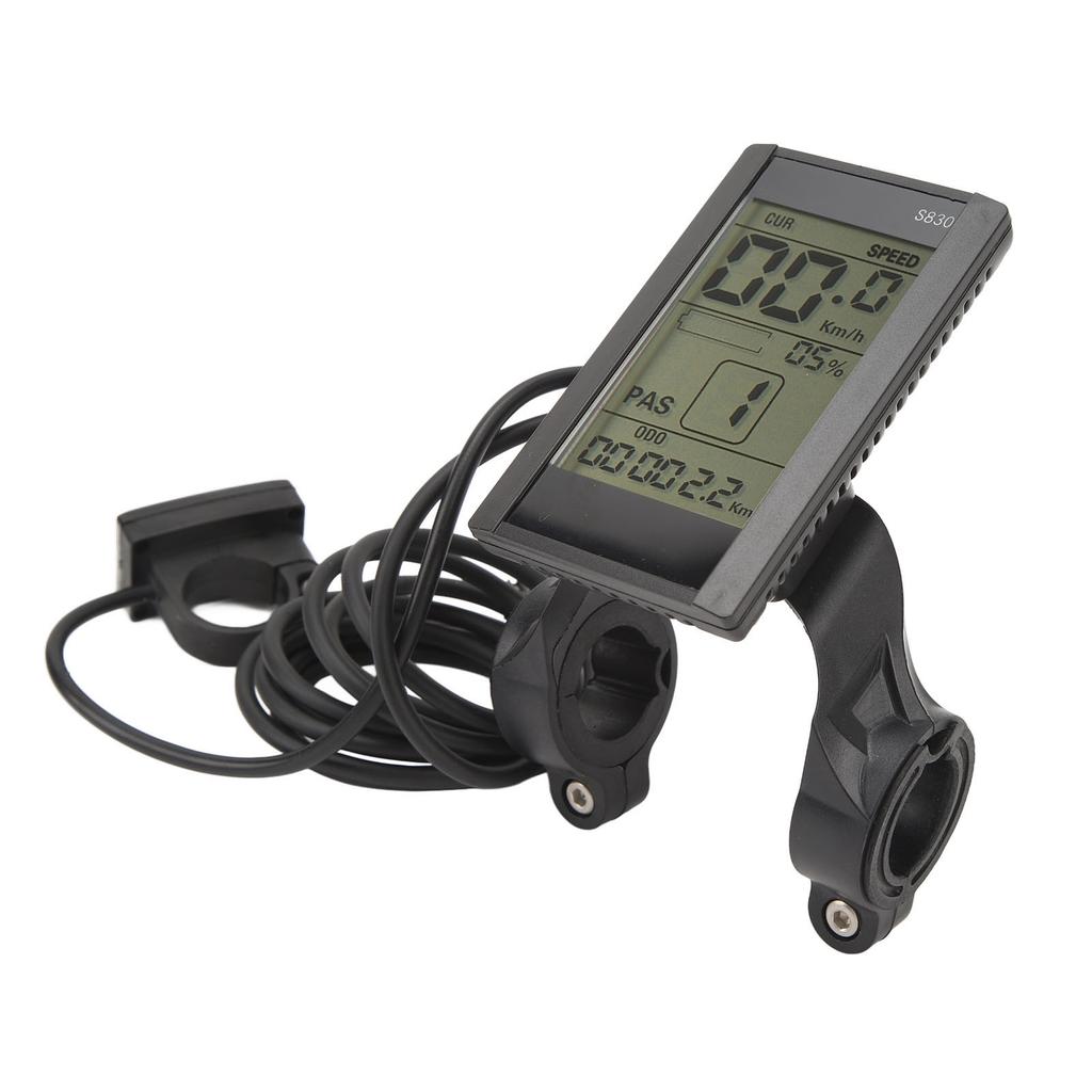 Electric Bike LCD Display Meter 24V 36V 48V Waterproof Multifunctional 22.2mm S830 LCD Display for Modification