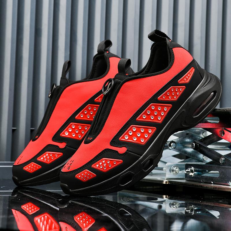 

Max Sunder Air Cushion Shoes Zipper Socks Lightweight Casual Soft Sole Heightening Sneakers 41
