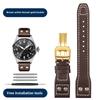 21 22mm Armband Retro Echtes Leder Nieten Armband Für IWC Big Pilot Spitfire Mark18 Vintage Braun Schwarz Blau Rindsleder Uhrenarmband