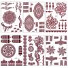 1PC brown lace tattoo sticker waterproof flower