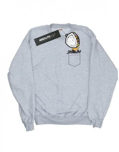 Looney Tunes Girls Daffy Duck Faux Pocket Sweatshirt