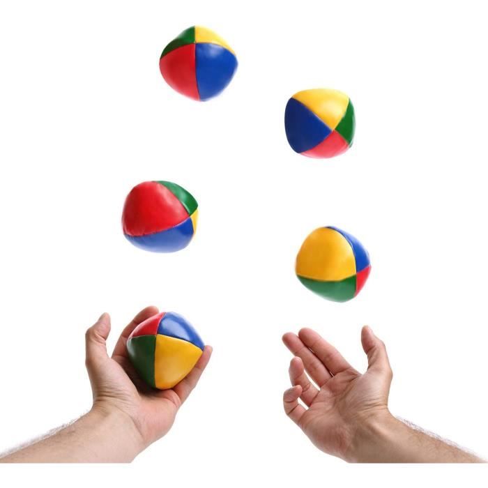 Lot de 3 balles de jonglage - WDK - Pour débutants - Multicolore