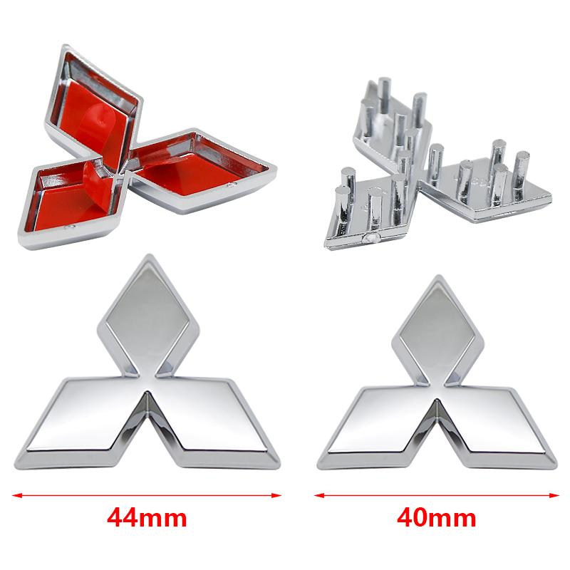 ysdf5 For Mitsubishi Pajero Xpander Space Star Ralliart Delica ASX 1Pc Mitsubishi Logo Steering Wheel Decal 3D Sticker Car Badge Logo