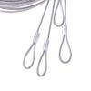 4PCS 2M Stainless Steel Wire LED Light Pendant Lamp Steel Wire Rope Fishing Lifting Cable Silver Steel Wire Hanging Rope
