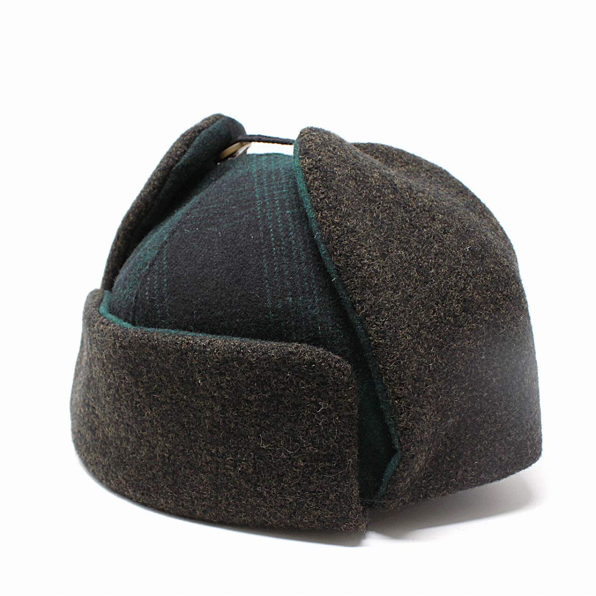 

RUBEN Flight Cap with Check Ear Russian Cold Weather Khaki Pattern, Flaps, Hat, Protection, Fall/Winter, 58cm,