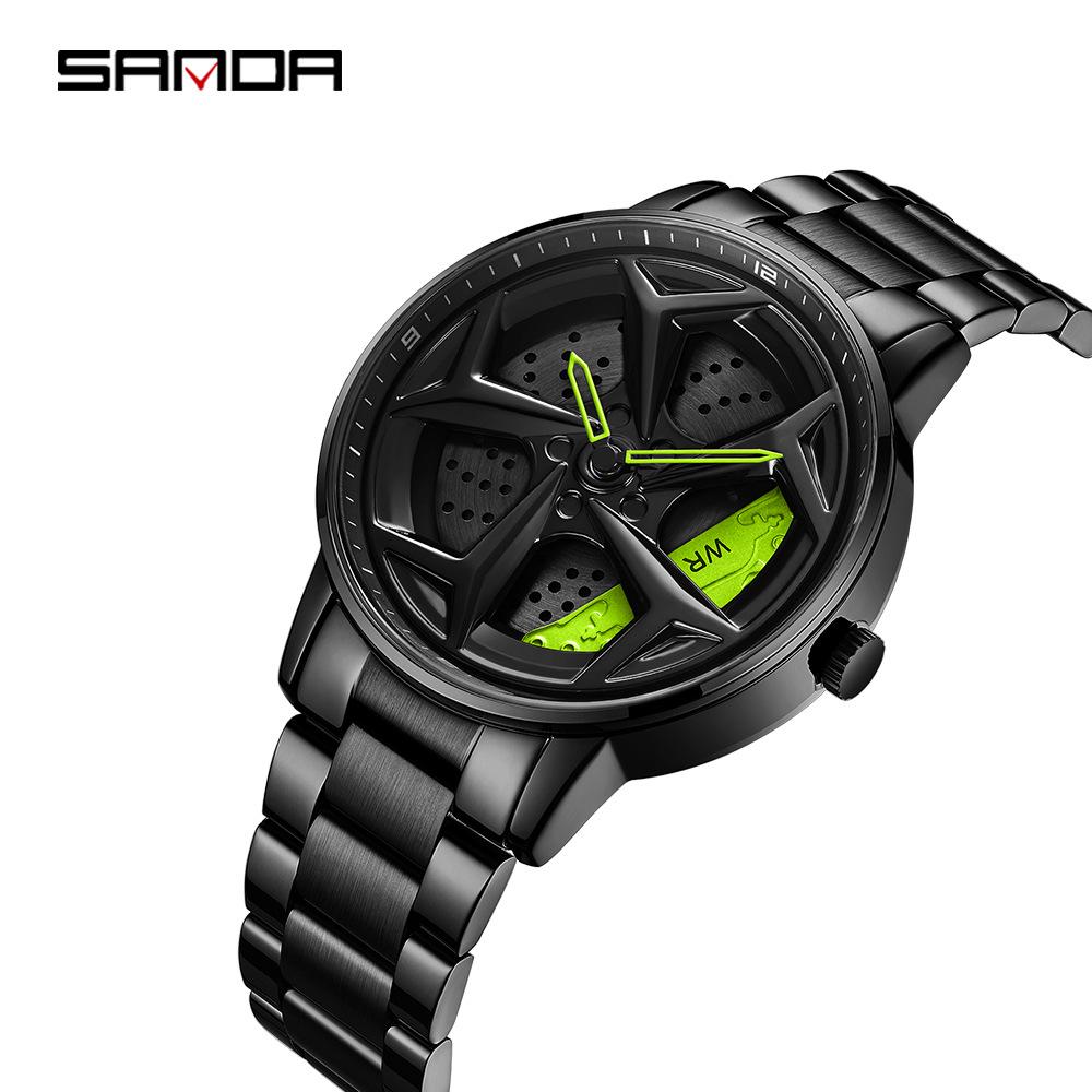 Sanda Meilleure Vente 1088 Montre pour Adolescent: Personnalisé, Cadran Rotatif 3D, Tendance, Quartz Étanche.