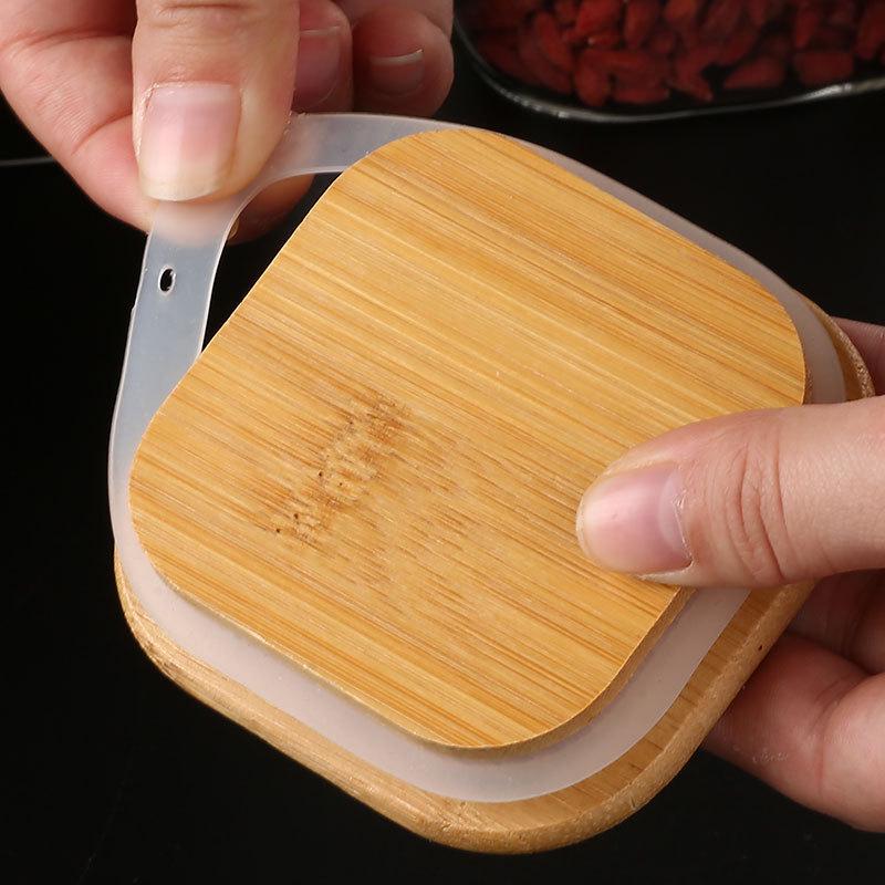 Square Borosilicate Glass Storage Jar for Coffee, Tea, Grains & Bracelets