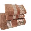 3pcs Christmas Green Towel Sets Cotton Bathroom Geometric Oversized Bath Towel Cover 70x140cm and 2pcs 35x75cm Hand Face Towels