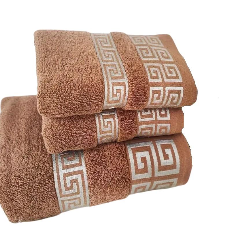 3pcs Christmas Green Towel Sets Cotton Bathroom Geometric Oversized Bath Towel Cover 70x140cm and 2pcs 35x75cm Hand Face Towels