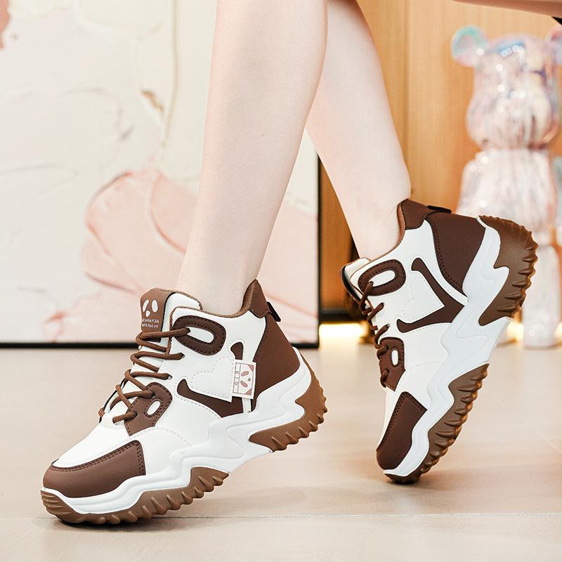 Autumn new dad shoes ins tide lace-up platform student sports and leisure shoes increase height Z