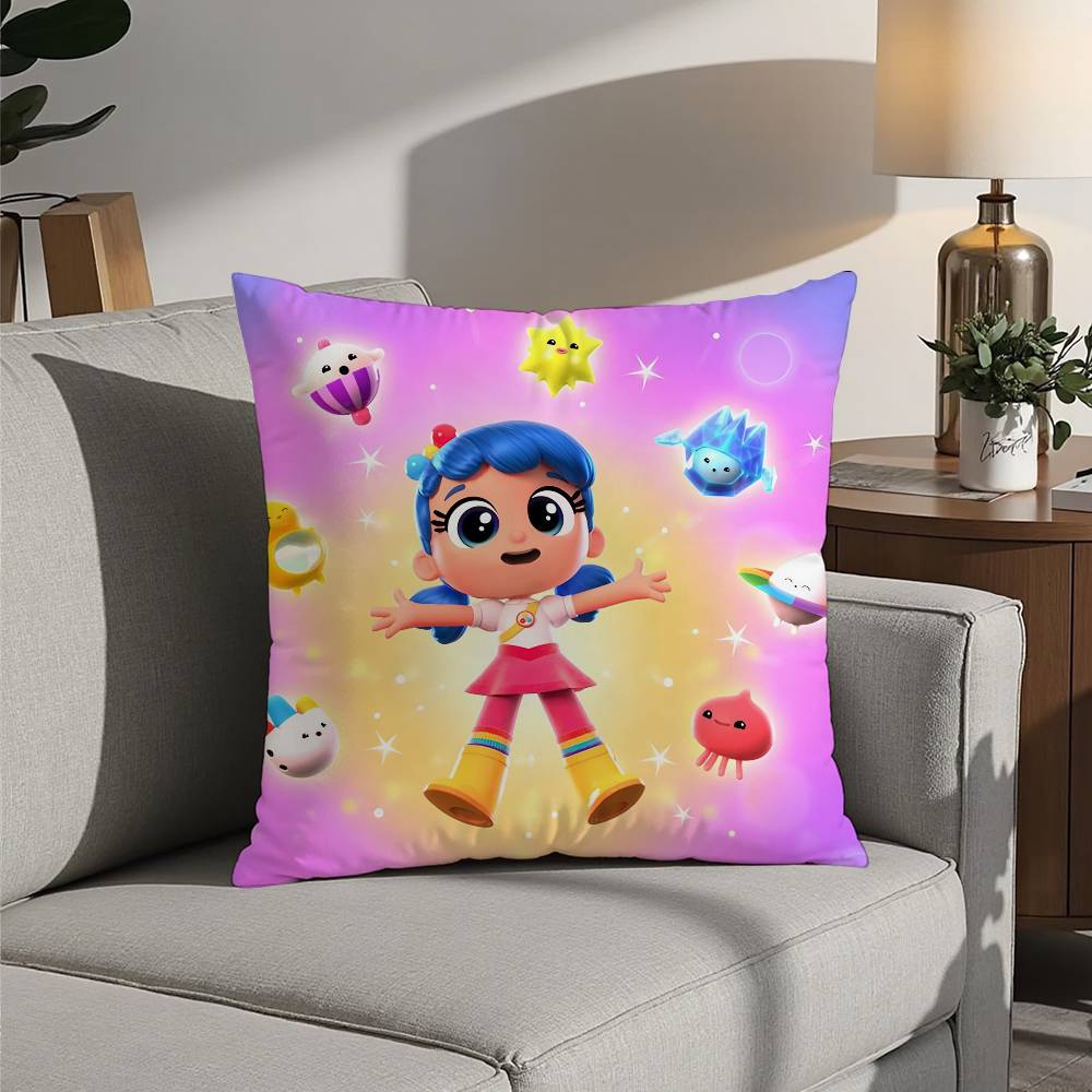 Husa de pernă T-True And The R-Rainbow Kingdom Pătrat Imprimată pe Ambele Părți Husa Pernă pentru Canapea Decor Cameră de Pat Acasă Cadou