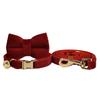 Cherry Red Flannel Cat Collar Pet Collar Cat Collar Cute Bell Cat Collar Bow Scarf